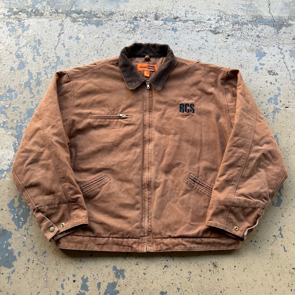 CornerStone Duck Cloth Work Jacket Detroit Canvas Corduroy Collar BCS Mens XL